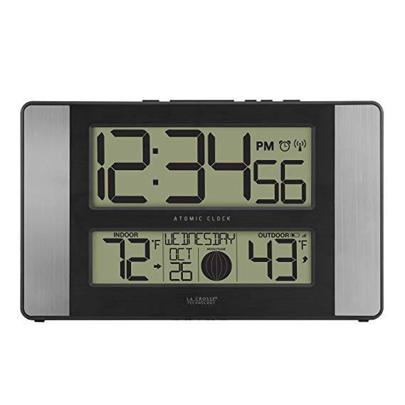 La Crosse Technology 513-1417AL-INT Atomic Clock W Outdoor Temp