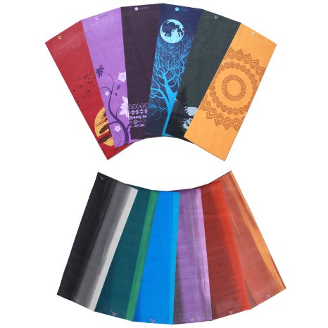 Aurorae Premium Printed Yoga Mats Patented PER Eco Safe Non Toxic and Hypoallergenic Biodegradable and Recyclable Odorless Non Slip Rosin Included 5mm Thick 72 Long for Comfort and Stability