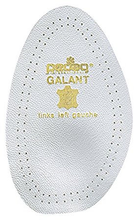 Pedag 144 Galant Optimally Cushioned and Self Adhesive Leather Forefoot and Metatarsal Pad, White, Women's 7/8