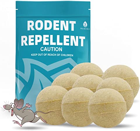 SUAVEC Rodent Repellent, Mouse Repellent Peppermint, Outdoor Mint Mice Repellent, Rat Repellent for House, RV Mouse Repellant, Mice Away, Rat Deterrent, Peppermint Oil to Repel Mice and Rats- 8 Packs