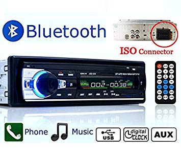 Eaglerich 12V Car Stereo FM Radio MP3 Audio Player built in Bluetooth Phone with USB SD MMC Port Car radio bluetooth In-Dash 1 DIN ISO connector