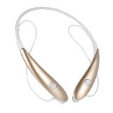 GJTHv900 Wireless Bluetooth Stereo Headset Universal Vibration Neck Bluetooth Style Earphone Headphone for iPhone 6 6S 5S Samsung Galaxy S6 S6 edge Note 4 3 2 Android Cellphones Enabled Bluetooth Device GOLD