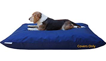 Dogbed4less DIY Do It Yourself Pet Pillow 2 Covers: Pet Bed Duvet Zipper External Cover   Waterproof Liner Internal Case in Medium or Large for Dog and Cat - Covers only