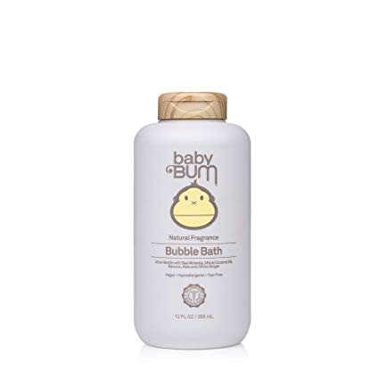 Baby Bum Bubble Bath - Natural Fragrance - Tear Free – Soothing White Ginger for Sensitive Skin - 12 FL OZ