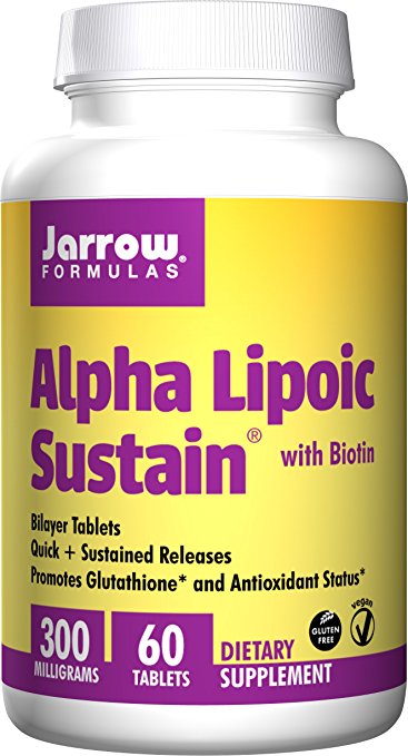 Jarrow Formulas Alpha Lipoic Sustain, 300 mg, 60 Count