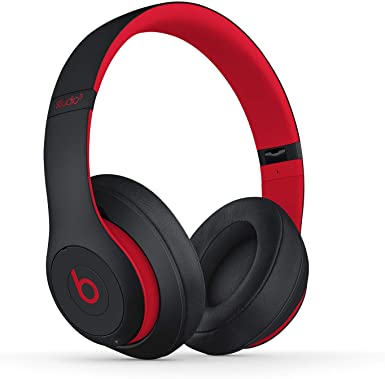 Beats Studio3 Wireless Noise Cancelling Over-Ear Headphones - Apple W1 Headphone Chip, Class 1 Bluetooth, Active Noise Cancelling, 22 Hours of Listening Time, Built-in Microphone - Defiant Black-Red