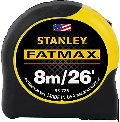 STANLEY 33-726 8m/26-Feet by 1-1/4-Inch FatMax Metric/Fractional Tape Rule