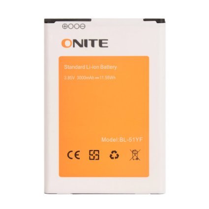 Onite 3000mAh Li-ion Replacement Battery for LG G4 H810 (AT&T), H811 (T-Mobile), LS991 (Sprint), VS986 (Verizon), US991 (US Cellular), BL-51YF