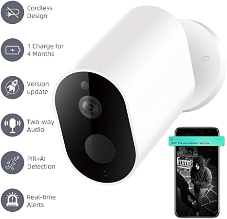 IMILAB EC2 Wireless Outdoor Security Camera, 1080P Rechargeable Battery WiFi Camera, Indoor/Outdoor Surveillance Home Camera with Motion Detection, Night Vision, 2-Way Audio