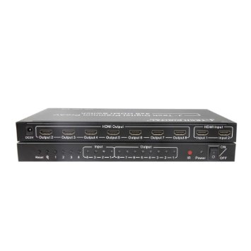 J-Tech Digital JTD-PRO-4x8 ProAV Most Advanced 4 Ports HDMI Inputs 8 Ports HDMI Outputs 4x8 Powered HDMI Switch and HDMI Splitter