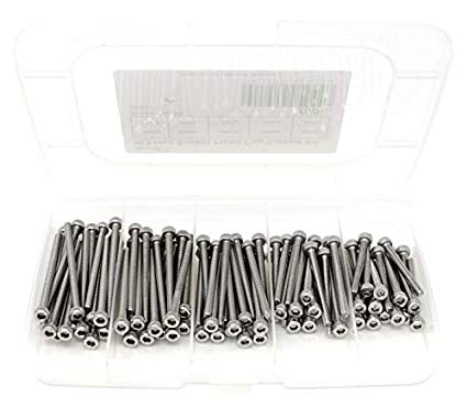 iExcell 100 Pcs M3 x 30mm/35mm/40mm/45mm/50mm Stainless Steel 304 Hex Socket Head Cap Screws, Fully Threaded