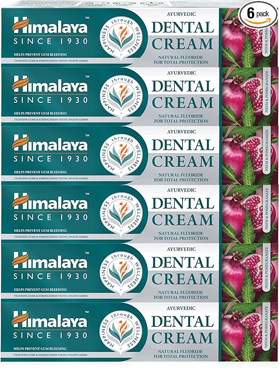 Himalaya Dental Cream Toothpaste Anti-inflammatory, Anti-Swelling, Gum Protection Dental Care Toothpaste 100 g (6 Pack)