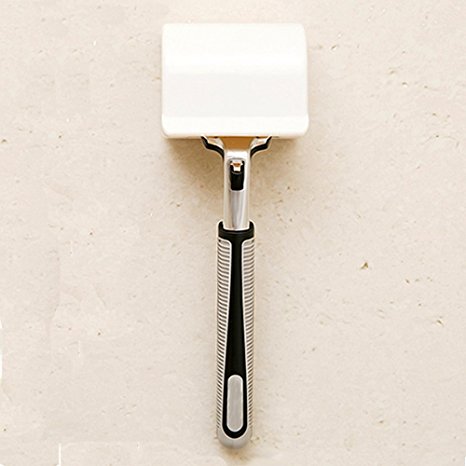 ArtLine Best Adhesive Razor Holder Razor Rack with Adding Dust Cover Design in White Color, Ideal Bathroom Razor Storage - Plastic Razor Holder for Travel