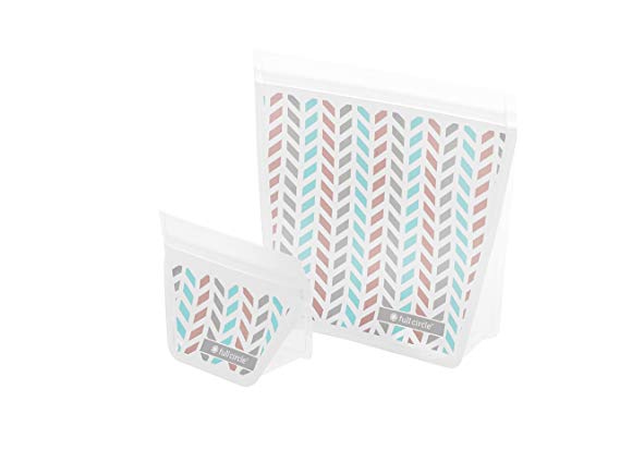 Full Circle ZipTuck Reusable Plastic Bags Mini & Travel Set, Chevron