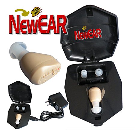 NewEar ITE Mini Ear Amplifier Rechargeable Microtron - So Small It's Barely Visible!