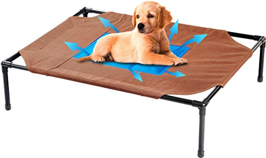 Kleeger Premium Cooling Gel Pet Bed - Lightweight & Portable Elevated Cot - Keep Your Cat & Dog Cool On Hot Days - Suitable For Indoor & Outdoor Use