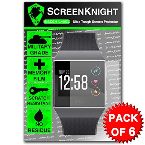 ScreenKnight® Fitbit IONIC Screen Protector Military shield - Pack of 6