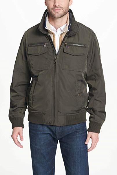 Tommy Hilfiger Men's Poly-Twill Performance Bomber Jacket