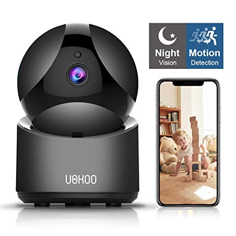 Wireless Security Camera, UOKOO HD Home Security Surveillance WiFi Camera with Motion Detection, Pan/Tilt, Night Vision and Two Way Audio, Baby/Pet Monitor and Nanny Cam