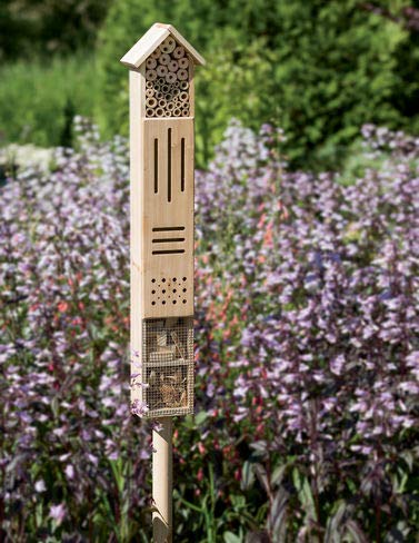 Gardener's Supply Company Wooden Insect Hotel with Stake