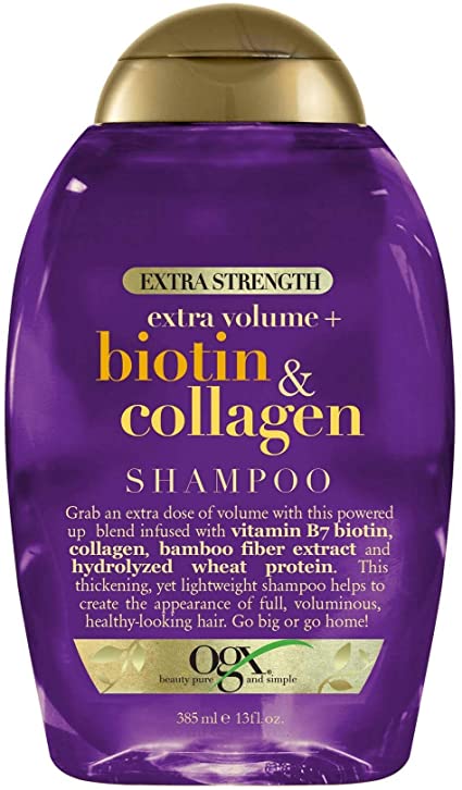 OGX Biotin & Collagen Extra Strength Volumizing Shampoo, 385 Milliliters