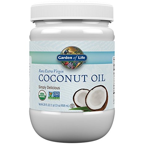 Garden of Life Organic Extra Virgin Coconut Oil - Unrefined Cold Pressed Coconut Oil for Hair, Skin and Cooking, 29 Ounce