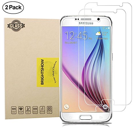 [Case Friendly] Galaxy S7 Screen Protector, 2 Pack BRIGHTSHOW Tempered Glass Screen Protector for Samsung Galaxy S7 HD Clear Anti-Bubble Film