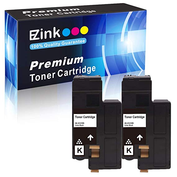 E-Z Ink (TM) Compatible Toner Cartridge Replacement for Dell E525W E525 525w to use with E525w Wireless Color Printer for 593-BBJX (Black, 2 Pack)