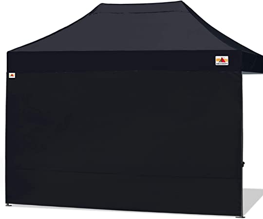 ABCCANOPY Instant Canopy SunWall for 10x15 Feet Straight Leg pop up Canopy, 1 Pack Sidewall Only, Black