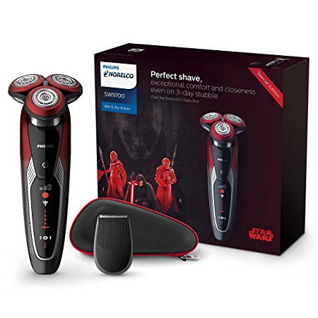 Philips Norelco Special Edition Star Wars Dark Side Wet & Dry Electric Shaver, SW9700/83, with Precision Trimmer