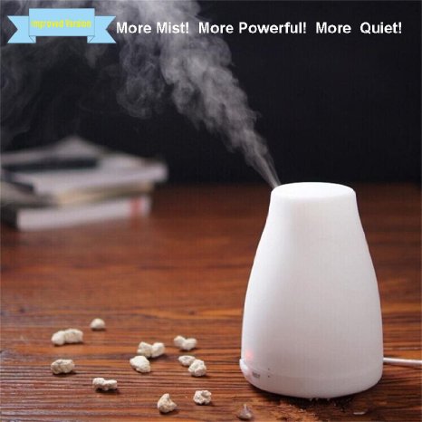 FLYMEI 100ml Ultrasonic Aromatherapy Essential Oil Diffuser with 7 Color Changing LED Lamps and Mist Mode Adjustment