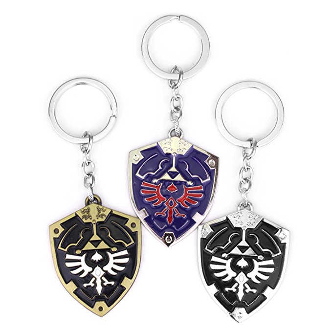 Superheroes The Legend of Zelda Logo (3-Pack) Keychain for Autos, Home or Boat with Gift Box