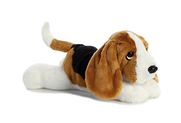 Basset Hound Dog 12" Flopsie Stuffed Animal