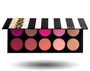 10 Pigmented Professional Blush & Bronzer Palette Makeup Kit Set Pro Palette High-end Formula (Blushes & Bronzer) by Karity Cosmetics