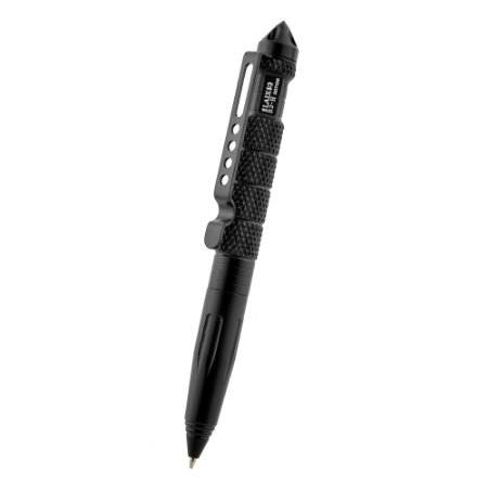 Relefree 1 pc Portable Survival Tactical Writing Pen Emergency Glass Breaker Self Defense Multifunctional Camping Tool Anti-skid Black Durable Useful Free shipping