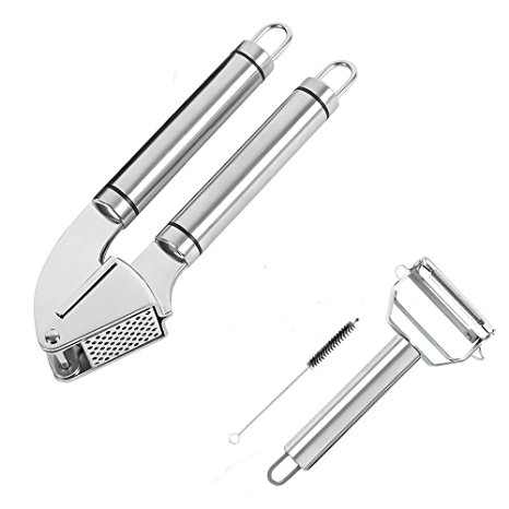 OXA Stainless Steel Garlic Press and Vegetable Peeler Set