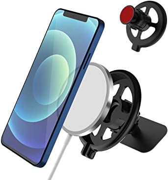 [2PCS Pack] for Magsafe Car Phone Mount, TOLUOHU Dashboard 360° Phone Holder for Office/Home Table Desk Compatible with MagSafe Charger for Phone 13,12,13Pro,12Pro,13Pro Max,12Pro Max,13Mini,12Mini