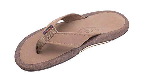 Rainbow Sandals Men's Navigator Premier Leather Orthopedic Foot Bed w/Tapered Strap