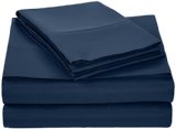 AmazonBasics Microfiber Sheet Set - Full Navy Blue