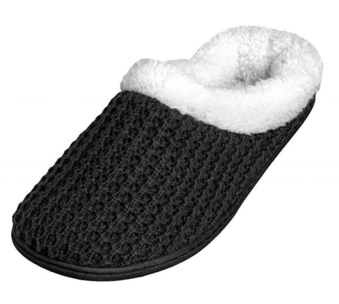 Beverly Rock Womens "Sweater" Faux Fleece Lined Clog Slippers