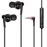 GranVela In-Ear Headphones Phrodi POD-300 Earbuds High Performance Enhanced Stereo Earphones With Microphones35mm Jack 3 Different Size Ear Inserts  Retail Packagingfor iPhone 6 Plus 5S 5C 5 4S iPad Air 2 Mini 3 Samsung Galaxy S6 S5 S4 Note Tab Nexus HTC Motorola Nokiamore Phones and Tablets Black