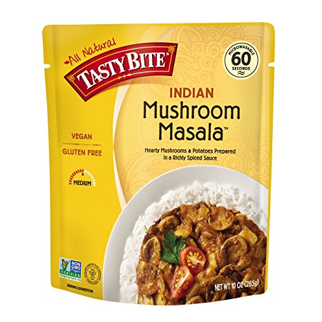 Tasty Bite Indian Entrée, Mushroom Masala, 10 Ounce (Pack of 6)