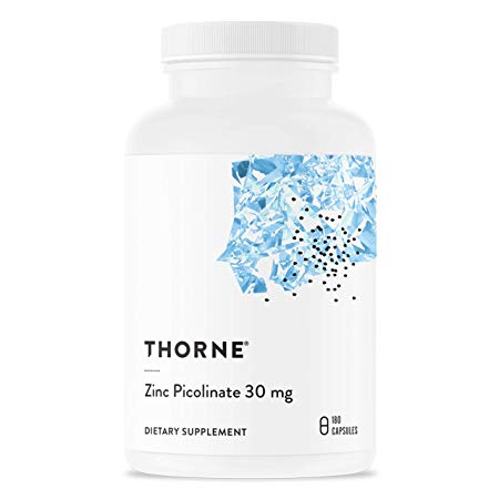 Thorne Research - Double Strength Zinc Picolinate - Well-Absorbed Zinc Supplement for Growth and Immune Function - 180 Capsules