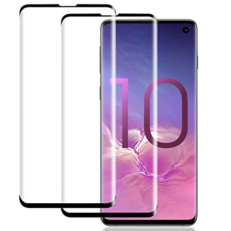 [2 Pack] Screen Protector for Samsung Galaxy S10 Plus, 3D Full Coverage Tempered Glass Screen Protector -[Compatible with in-display fingerprint sensor] Screen Protective Film for Galaxy S10 Plus