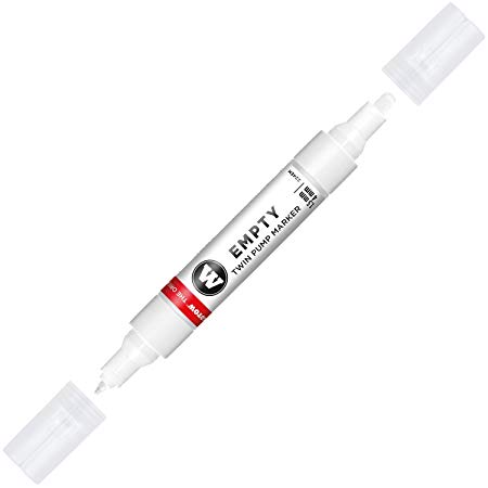 Molotow ONE4ALL Acrylic Twin Empty Pump Marker, 1.5mm and 4mm Nibs, 1 Each (211.013)