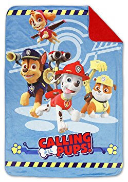 Paw Patrol Coral Plush Minky Toddler Blanket, Multi