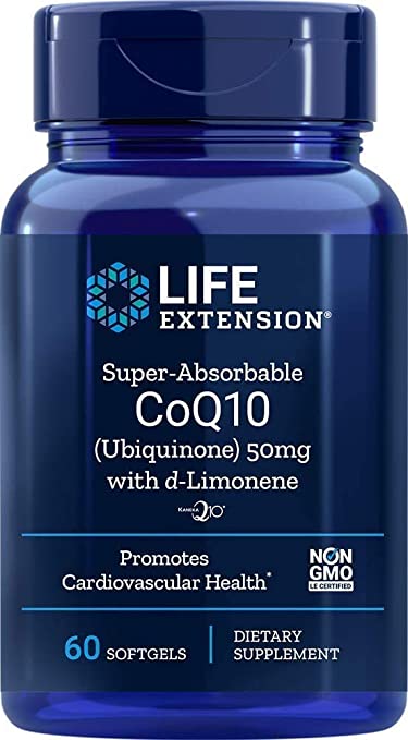 Life Extension, CoQ10, Super-Absorbable, With d-Limonene, 50 mg, 60 Softgels