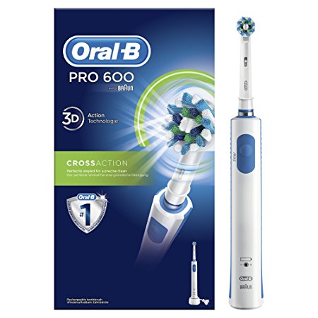 Oral-B Pro 600 Cross Action Electric Rechargeable Toothbrush (Multicolor)