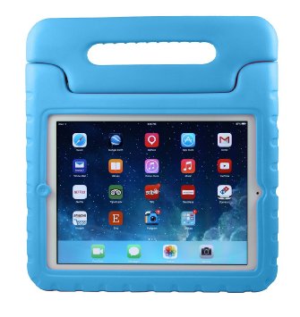 iPad 2 Kids Case Stalion Safe Shockproof Protection for Apple iPad 2nd 3rd and 4th Gen Berry Blue Ultra Lightweight  Comfort Grip Carrying Handle  Folding Stand