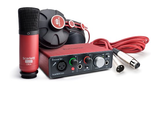 Focusrite Scarlett Solo Compact USB Audio Interface Studio Package